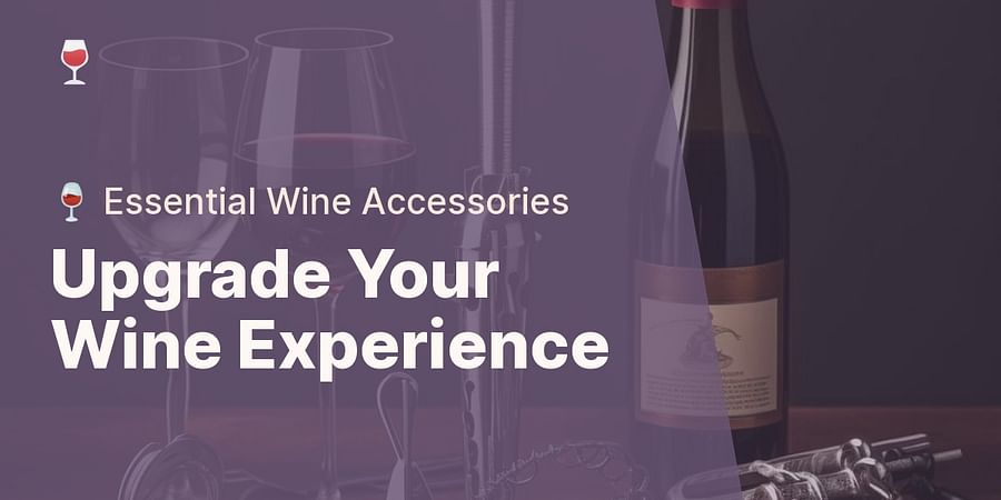 Upgrade Your Wine Experience - ๐ท Essential Wine Accessories