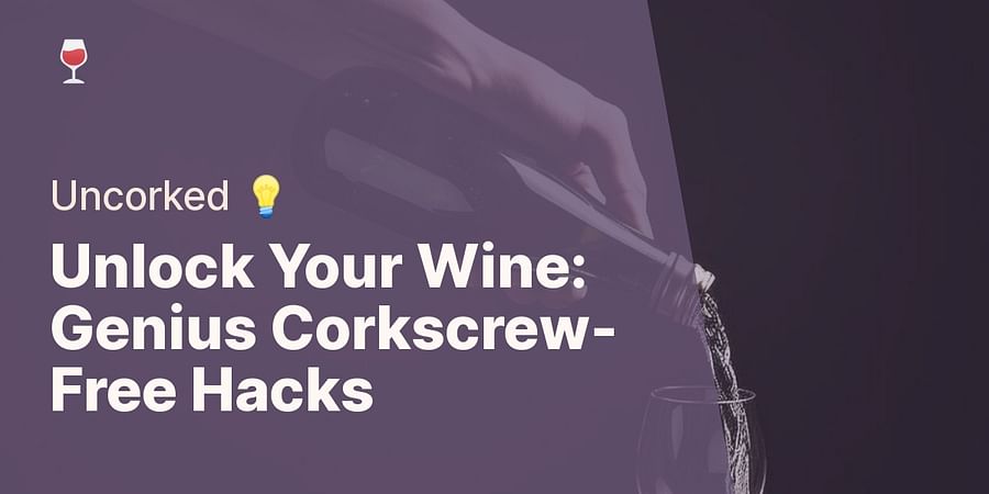 Unlock Your Wine: Genius Corkscrew-Free Hacks - Uncorked π‘